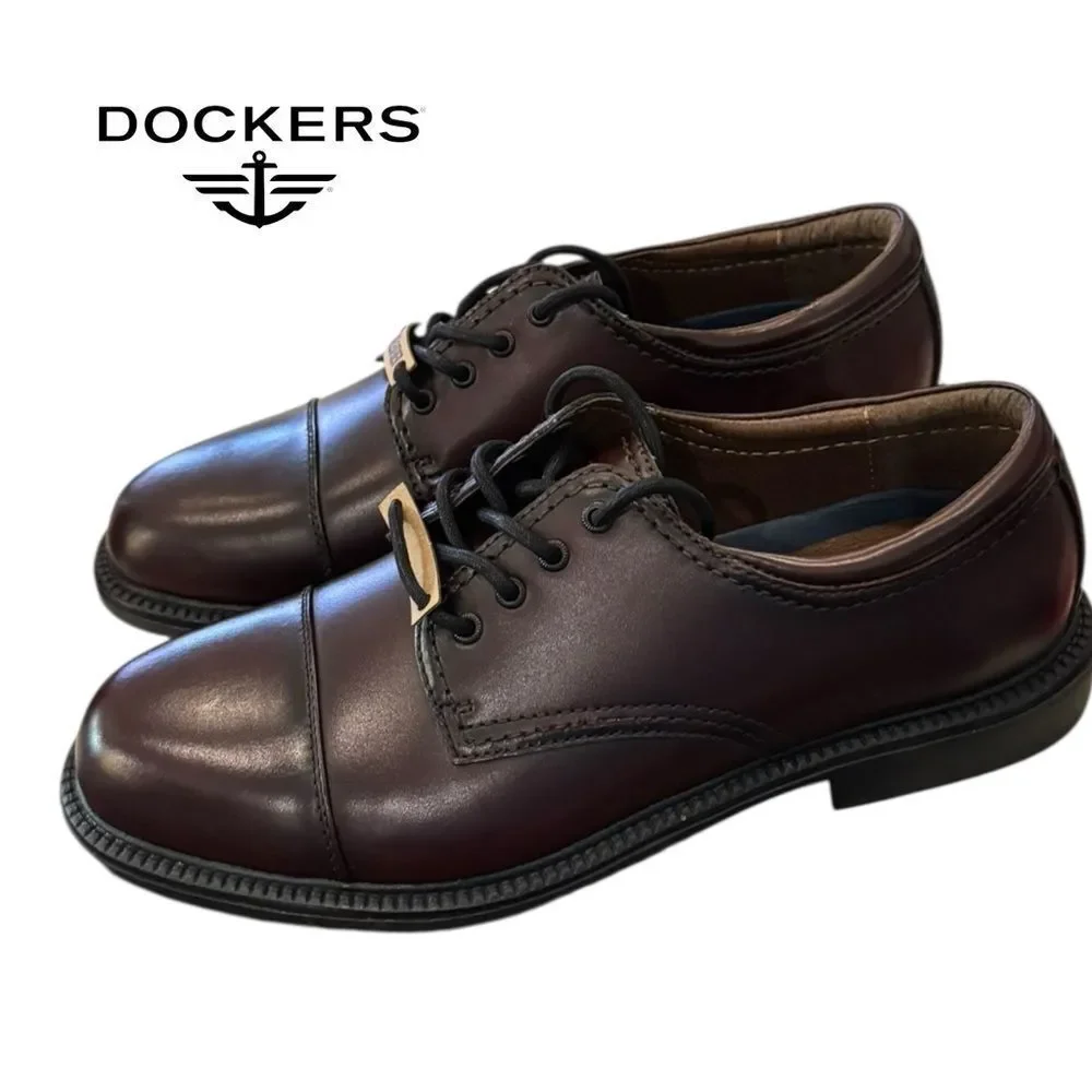 New Dockers Gordon Cordovan Men's Leather Oxford Shoes 8.5